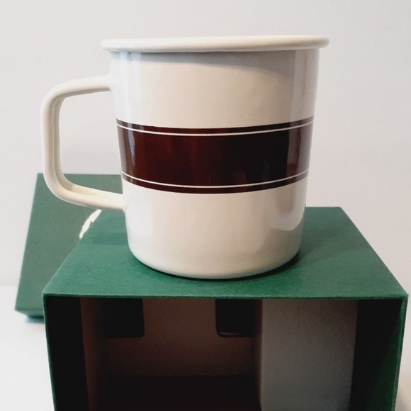 Starbucks Rare Original logo enamel mug/with  green starbucks box 💝 - Picture 4 of 5